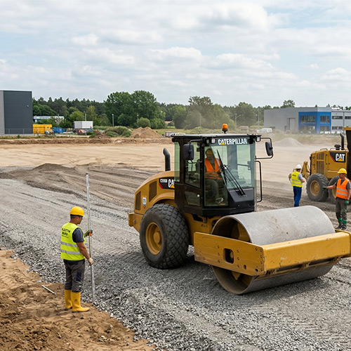 Utwardzanie placu z kruszywa